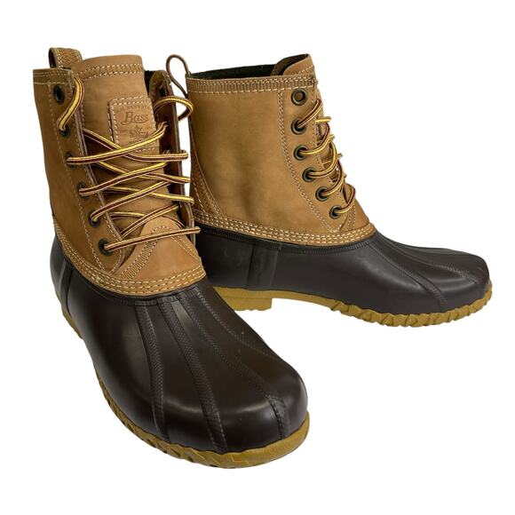 G.H. Bass & Co. Classic Duck Boots Men Size 8 M Leather Rubber Waterproof main image 9
